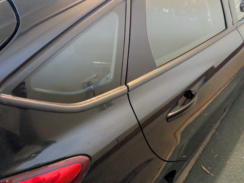 Ford Focus with black trim (closeup)