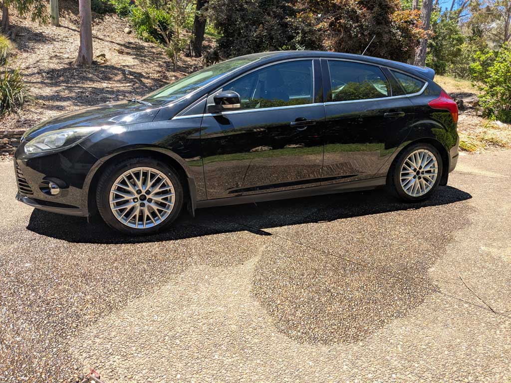 Ford Focus with chrome trim